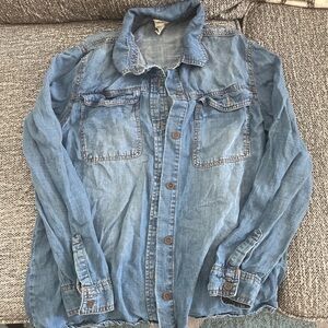 Denim Button-Up Shirt
